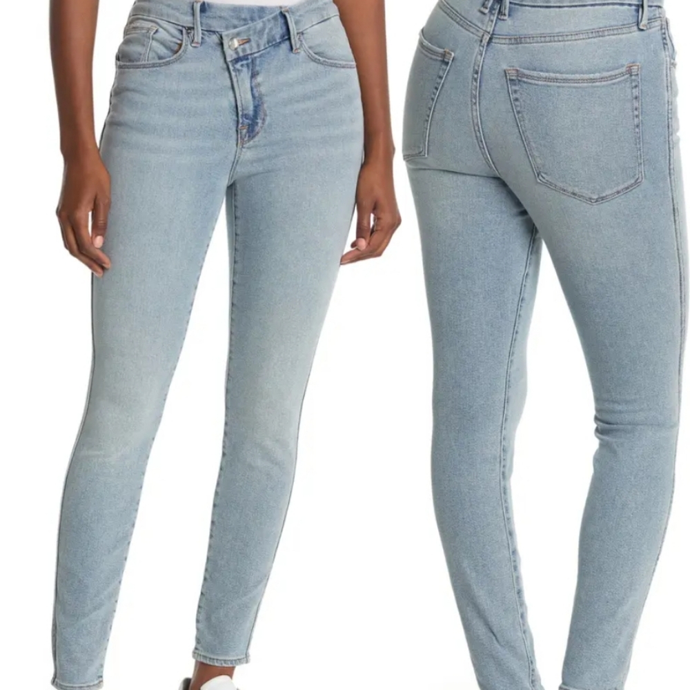 NWT Good American Good Curve Crossover Skinny Jeans